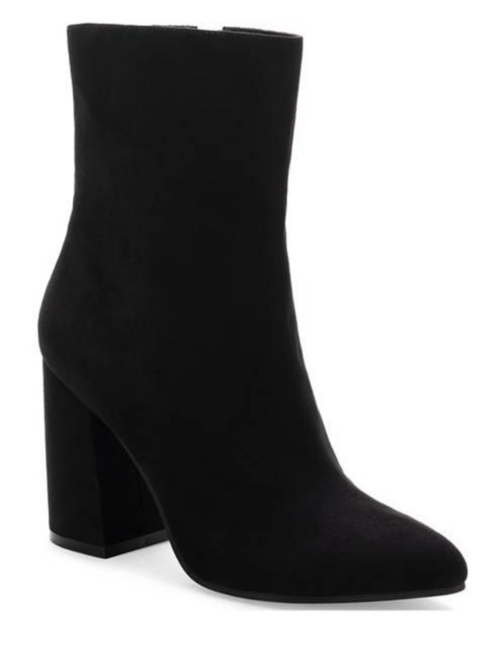 Crown & Ivy Women's Erica Black Suede Block Heel Ankle dress Boots size 10